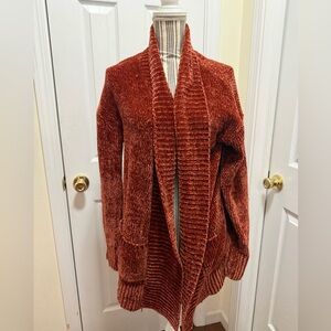 Grace and Lace Chenille Cardigan Open-Front Cardigan Sweater